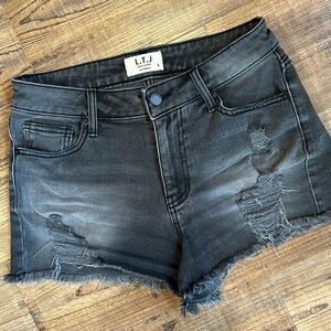 Black Denim Shorts